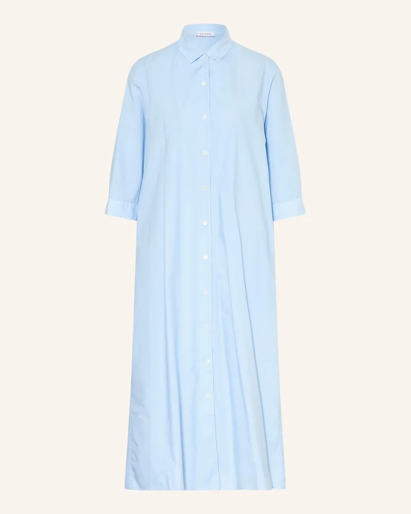 ROSSO35 Hemdblusenkleid Mit 3/4-Arm blau Hellblau