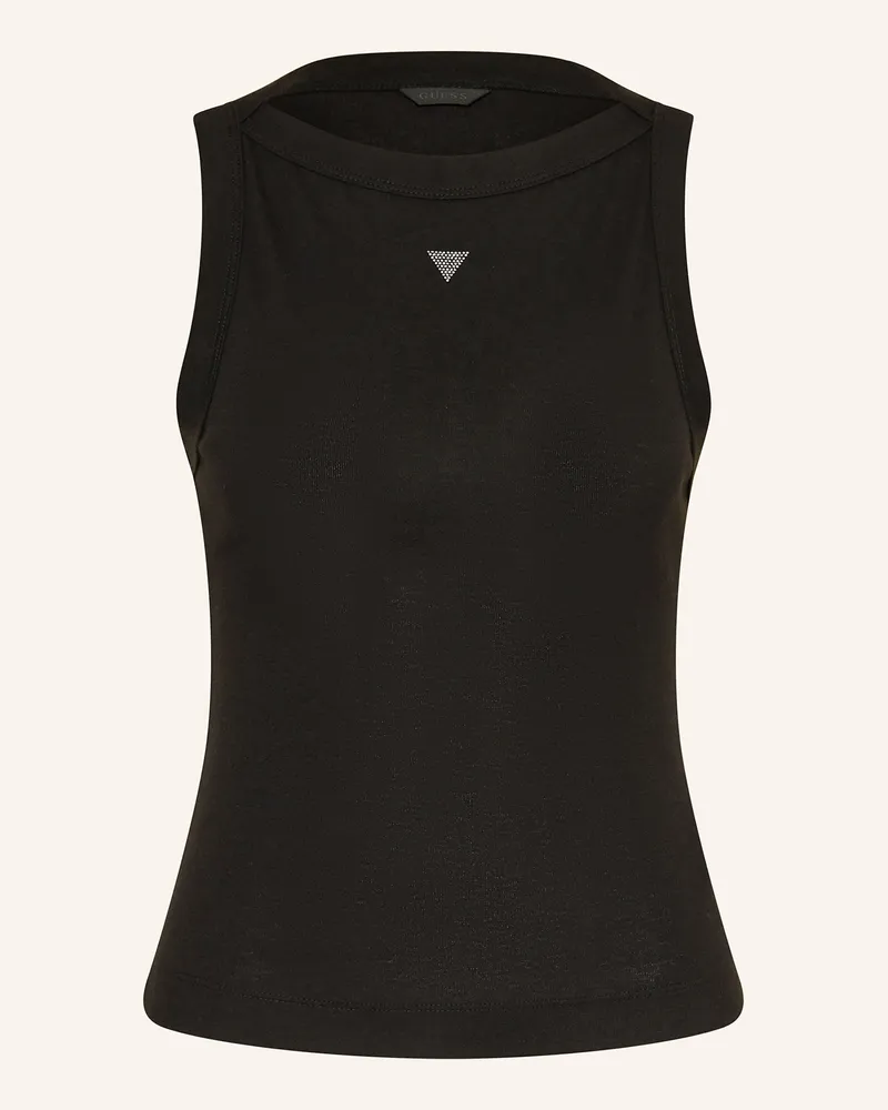 Guess Top TINA mit Schmucksteinen Jblk