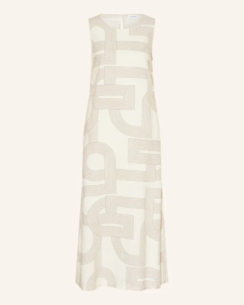 COMMA Kleid mit Leinen Ecru