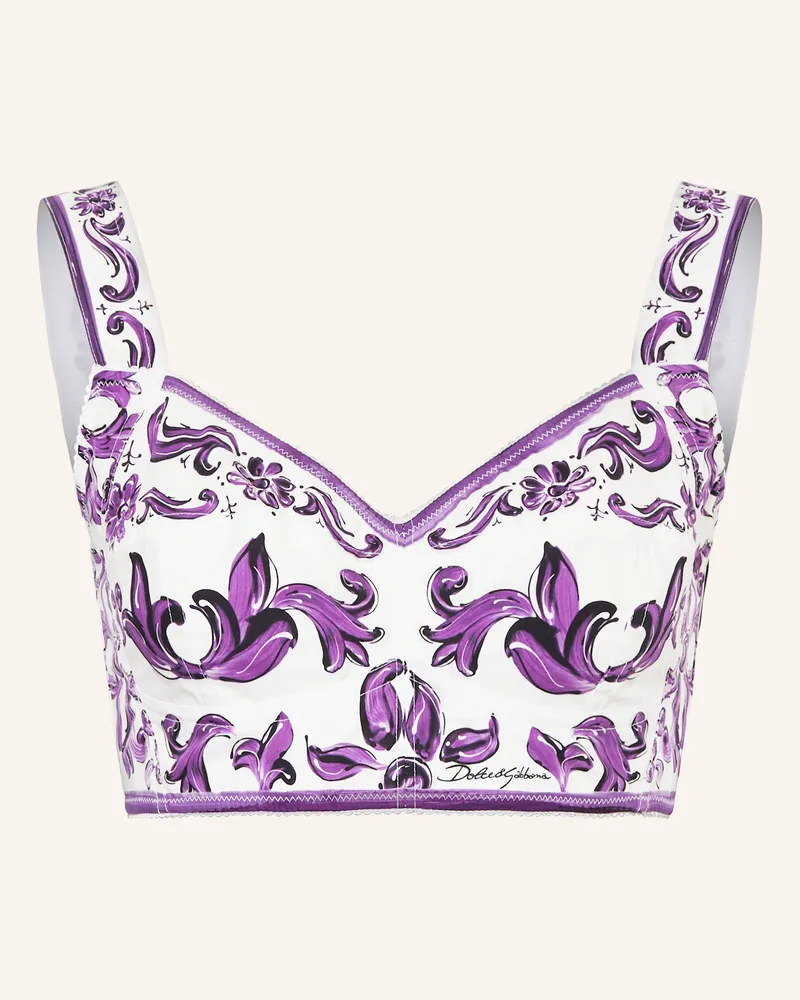 Dolce & Gabbana Cropped-Top lila Weiss