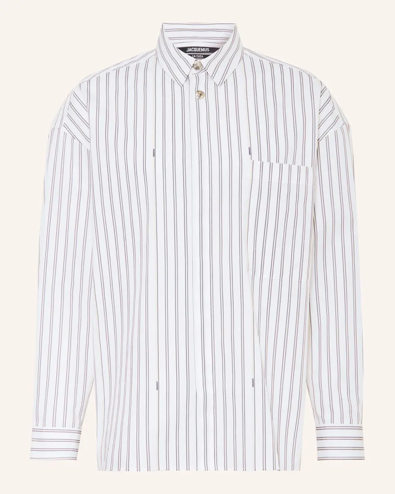 Jacquemus Hemd LA CHEMISE MANCHES LONGUE Comfort Fit Weiss