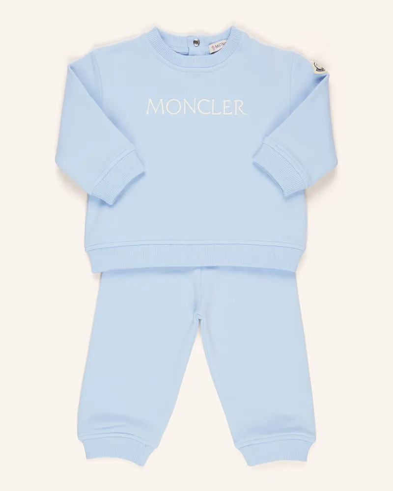 Moncler Set: Sweatshirt Und Sweatpants blau Hellblau