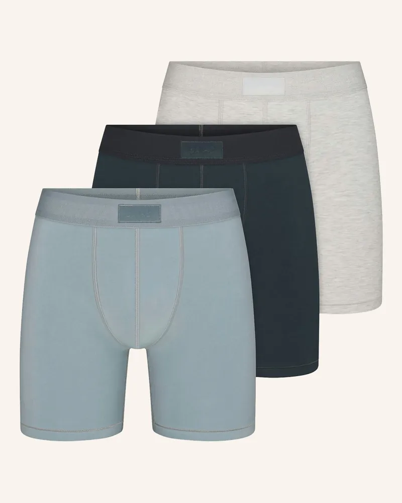 SKIMS 3er-Pack Boxershorts Skims Cotton grau Verdant