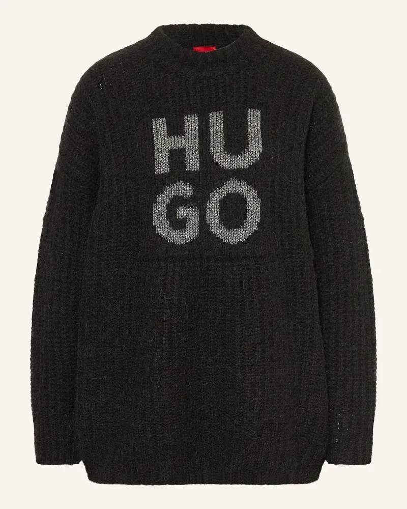 HUGO BOSS Pullover schwarz Schwarz