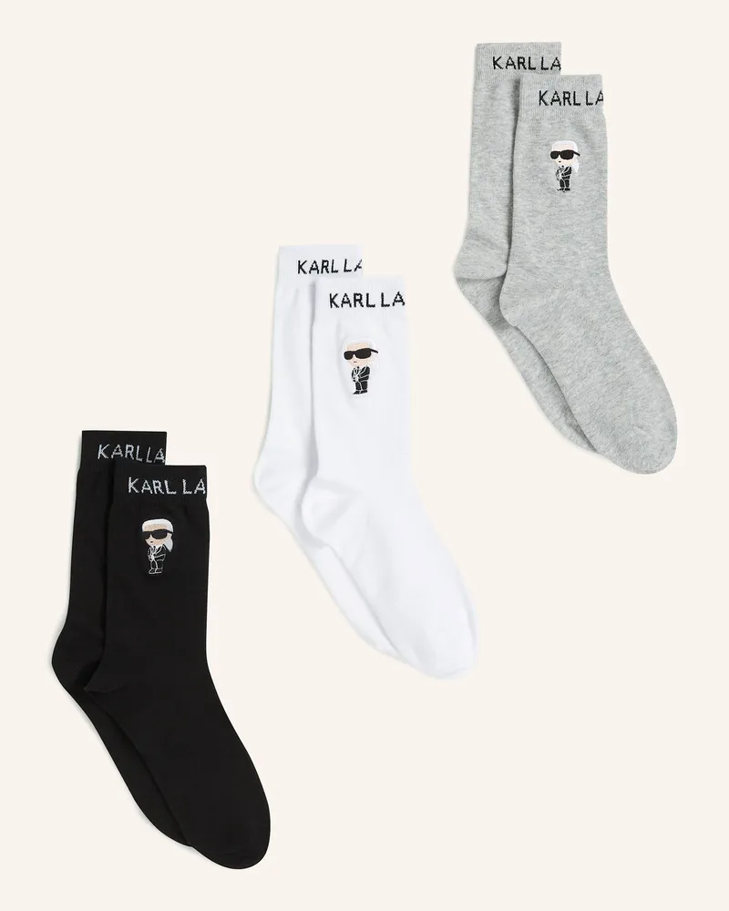 Karl Lagerfeld 3er-Pack Socken schwarz Schwarz