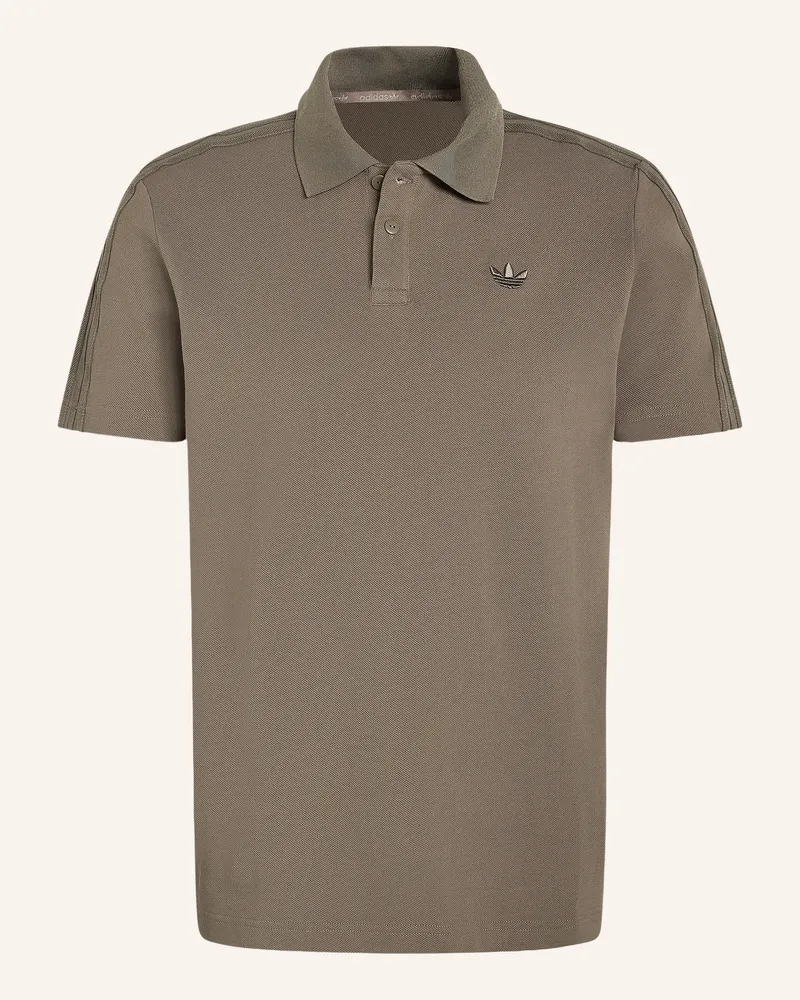adidas Piqué-Poloshirt 3-Streifen gruen Oliv