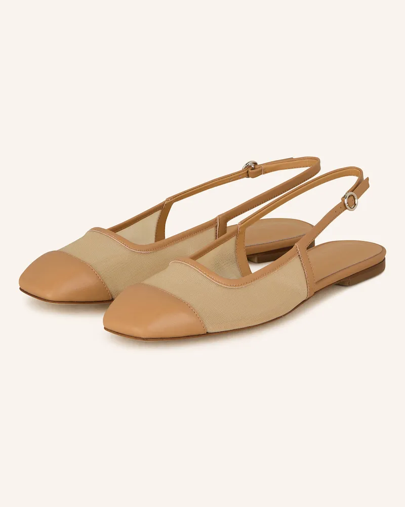 aeyde Slingballerinas GERALDINE Camel
