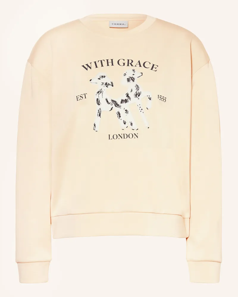 COMMA Sweatshirt Hellbraun