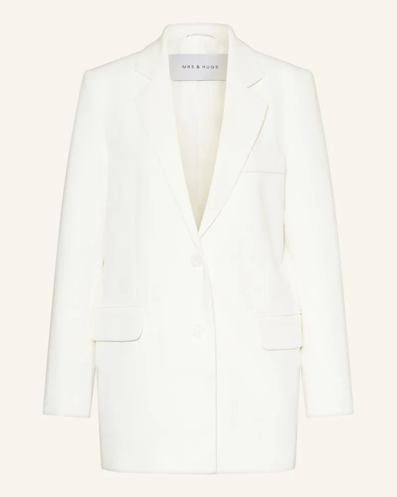 Mrs & HUGS Longblazer weiss Ecru