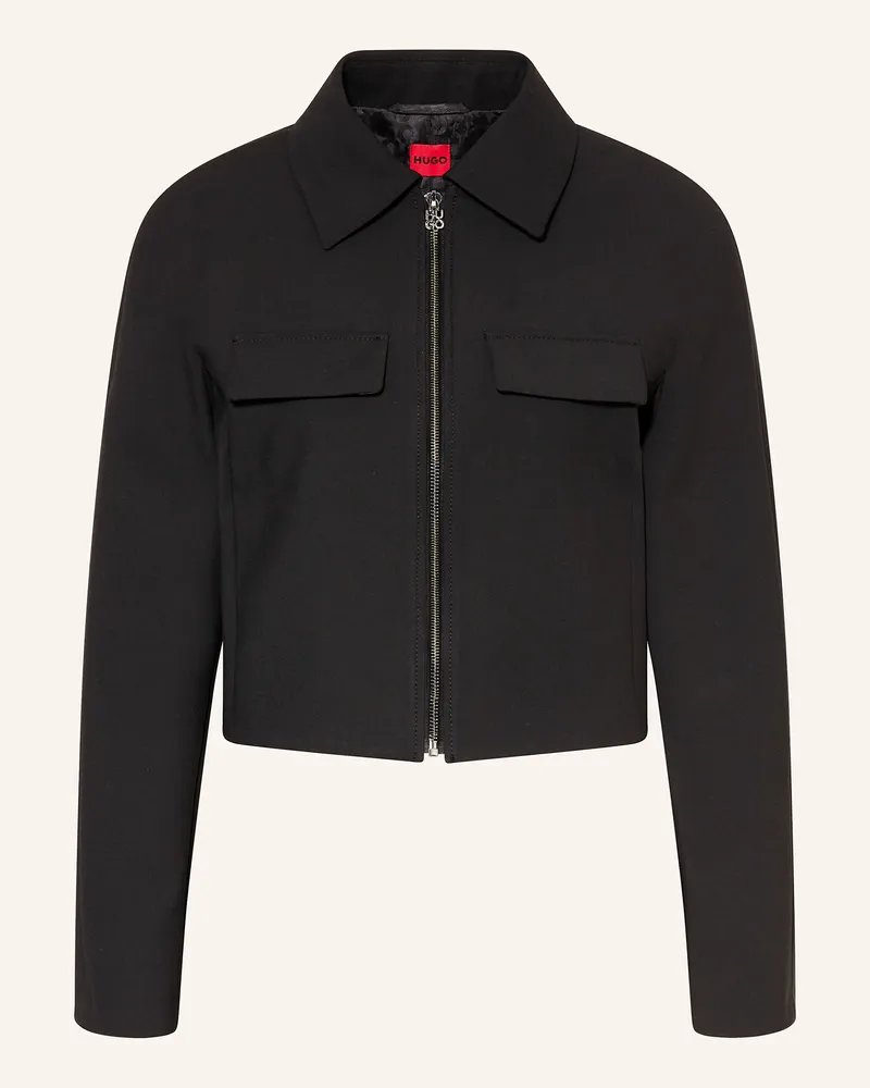 HUGO BOSS Kastenjacke ANERO Schwarz