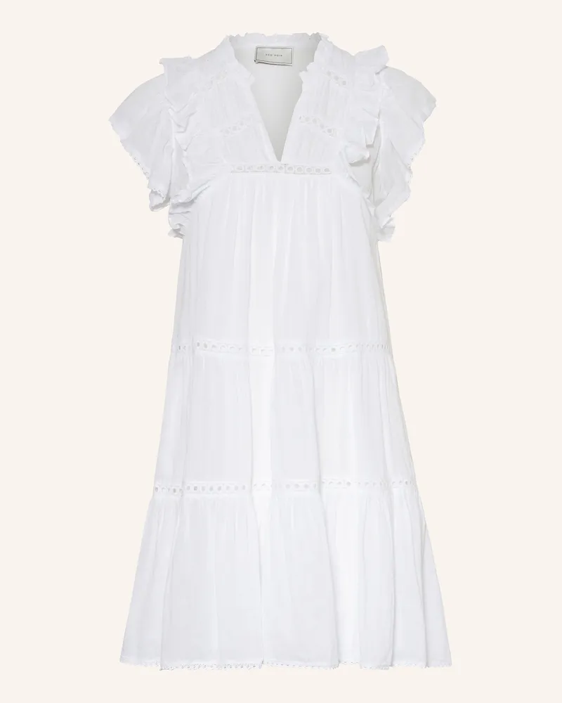 Neo Noir Kleid JAMMA mit Rüschen Weiss