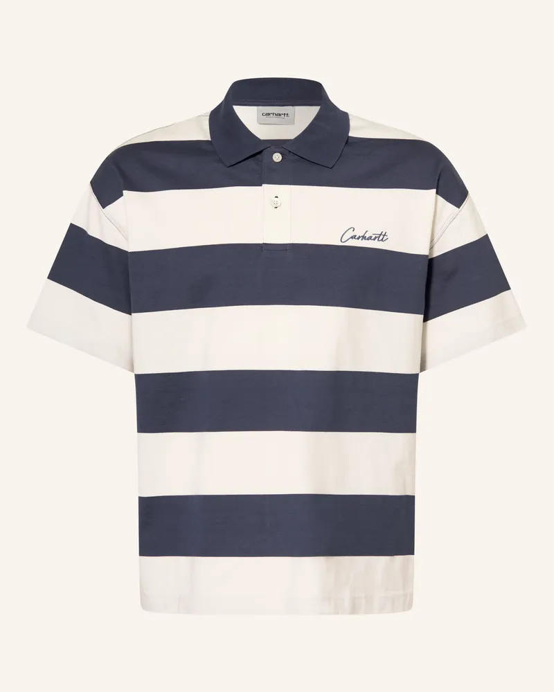 Carhartt WIP Jersey-Poloshirt Delray blau Dunkelblau