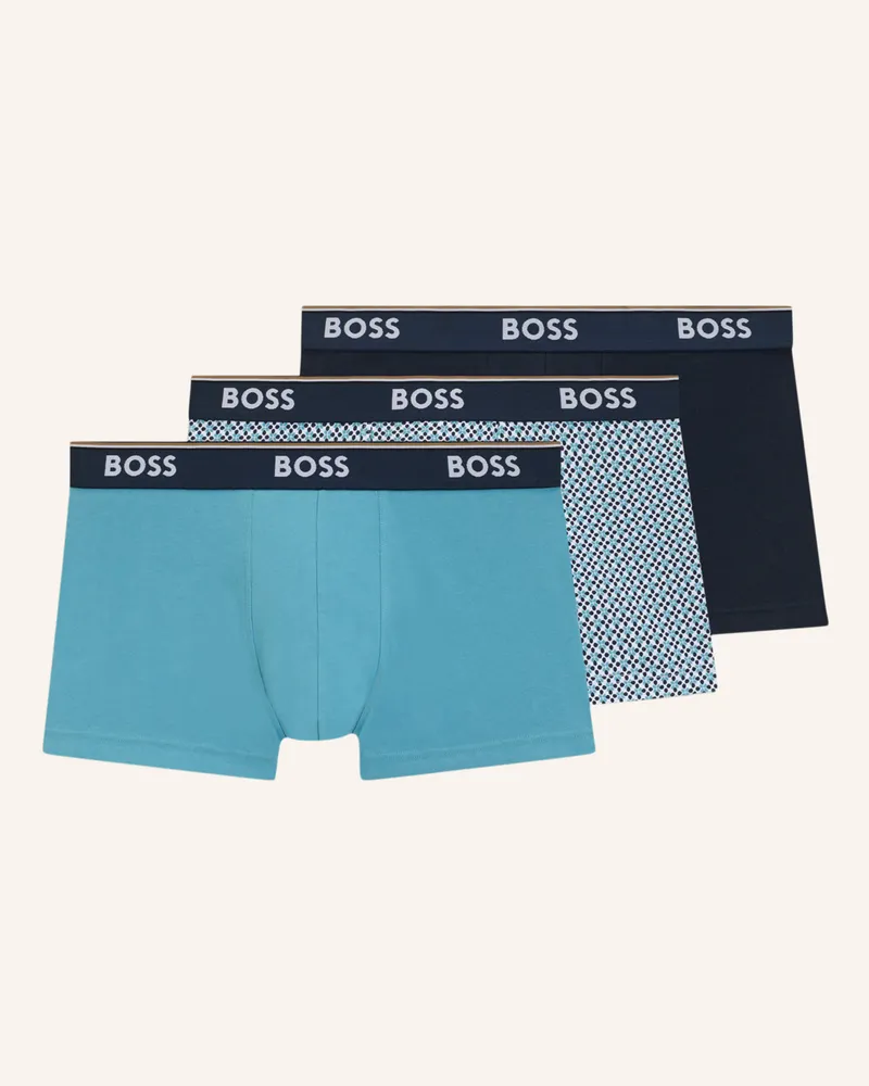 HUGO BOSS Boxershort TRUNK 3P POWER DESIG Blau