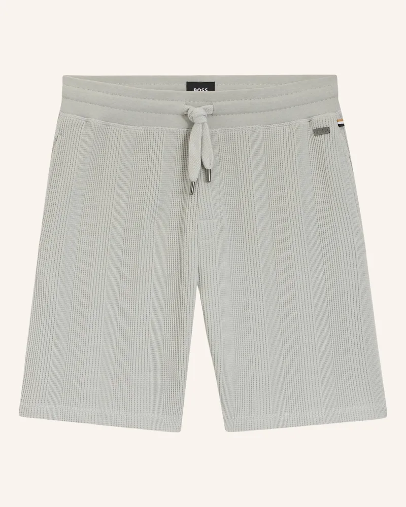 HUGO BOSS Loungewear Unterteil Structure Shorts grau Hellgrau