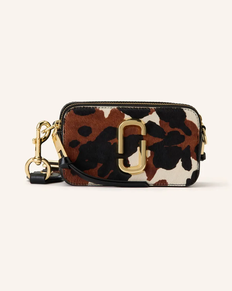 Marc Jacobs Umhängetasche The Cow Haircalf Snapshot braun Schwarz