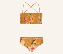 Bustier-Bikini beige