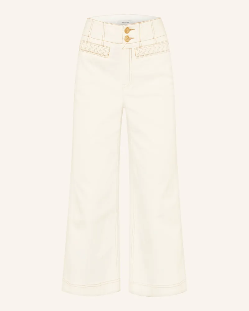 Zimmermann Cropped-Jeans Roselight weiss Vintage