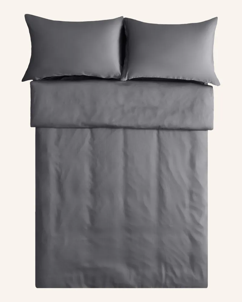 ROYFORT Bettwäsche-Set Baumwolle grau Dunkelgrau