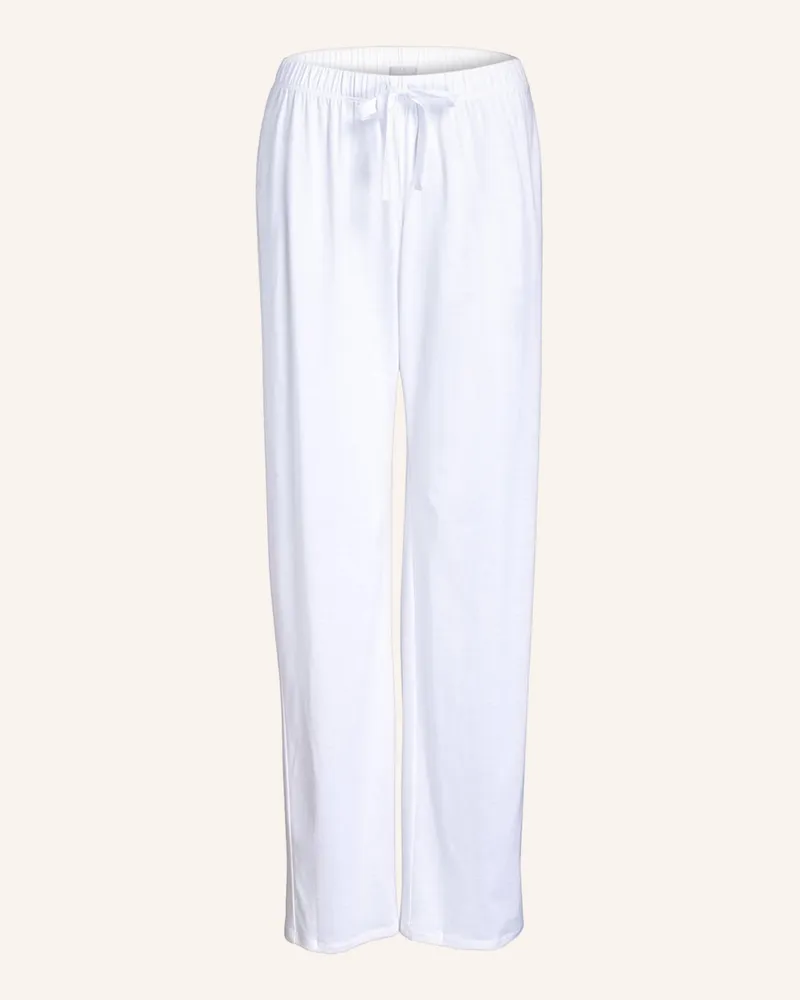 Hanro Schlafhose Cotton Deluxe weiss Weiss
