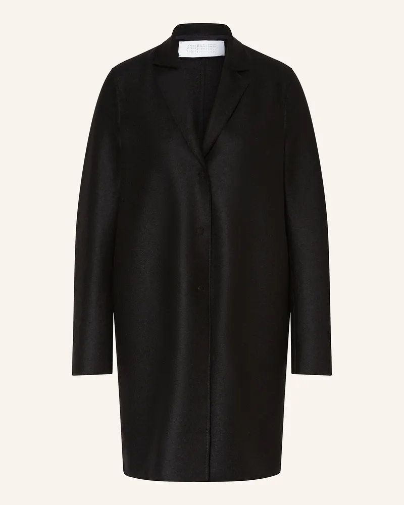 Harris Wharf London Wollmantel Schwarz