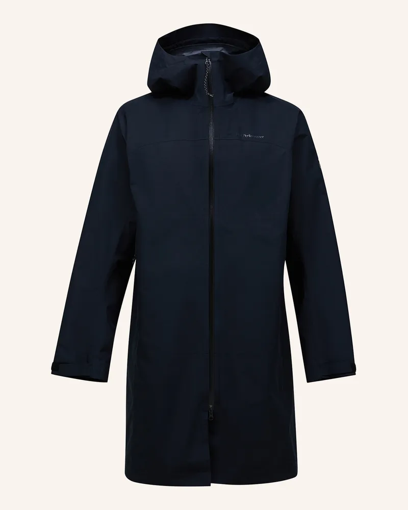 Peak Performance M Treeline Hipe® 2.5l  Shell Parka Regenmantel schwarz Schwarz