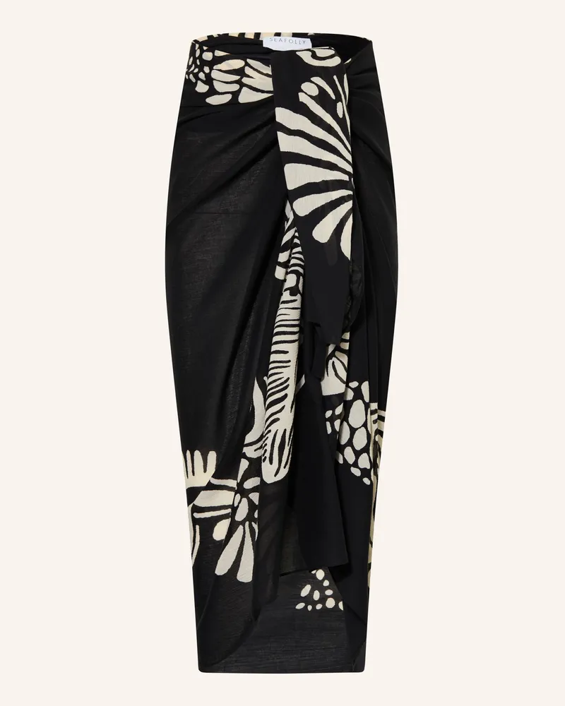 Seafolly Australia Pareo C Shells schwarz Schwarz