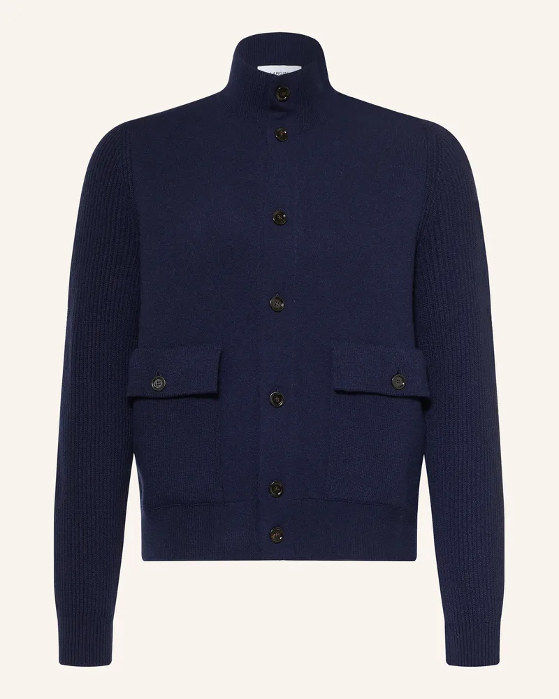 LARDINI Strickjacke blau Dunkelblau