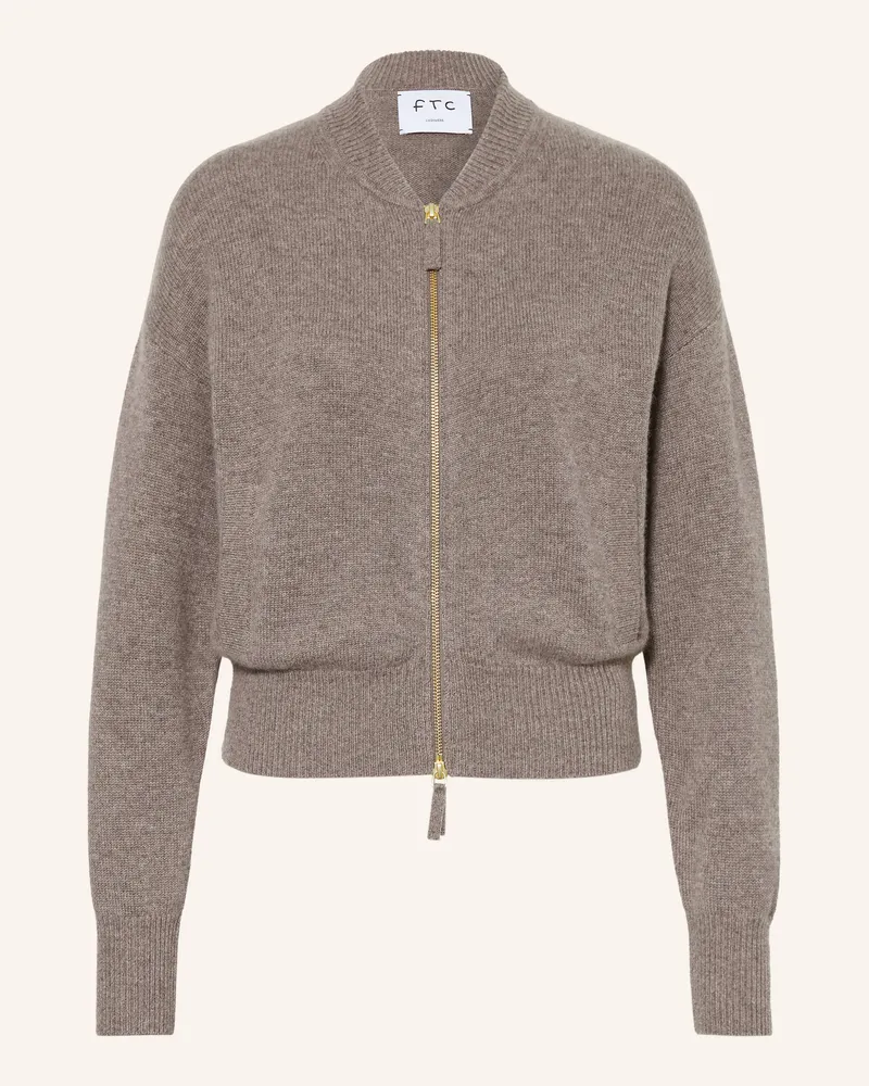 FTC Cashmere Strickjacke Aus Cashmere beige Taupe