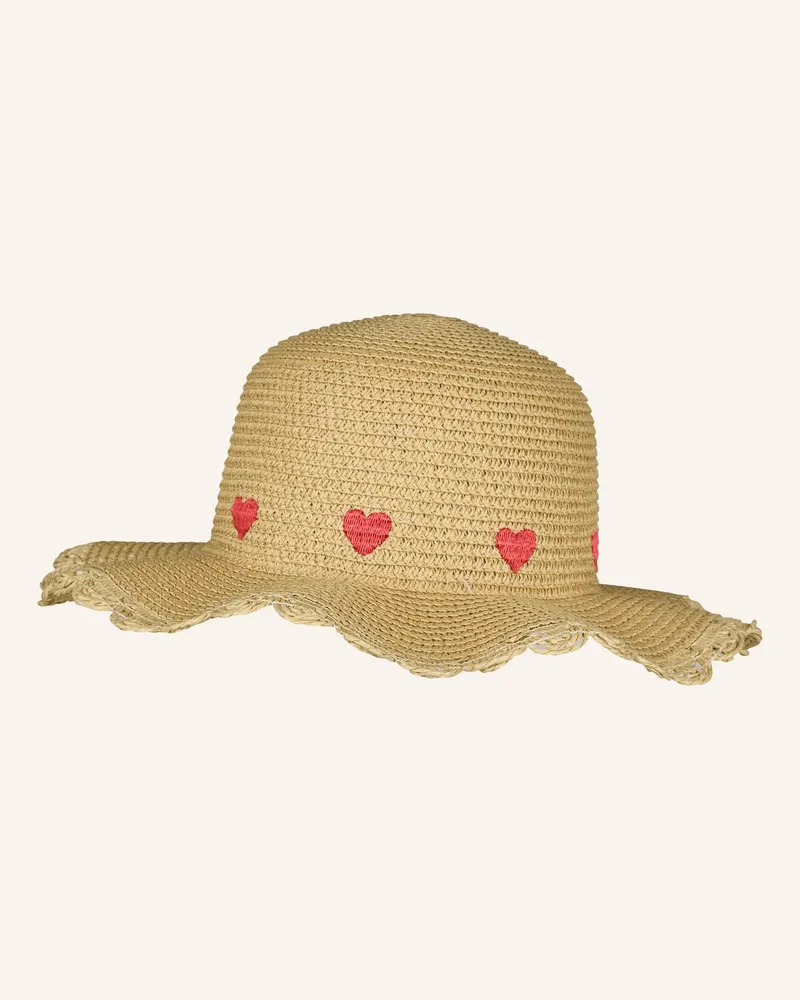 Sterntaler Strohhut Herzen gelb Gelb