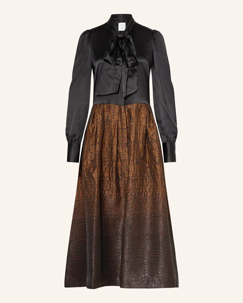 Sara Roka Schluppenkleid ANGIVY mit Pailletten Schwarz