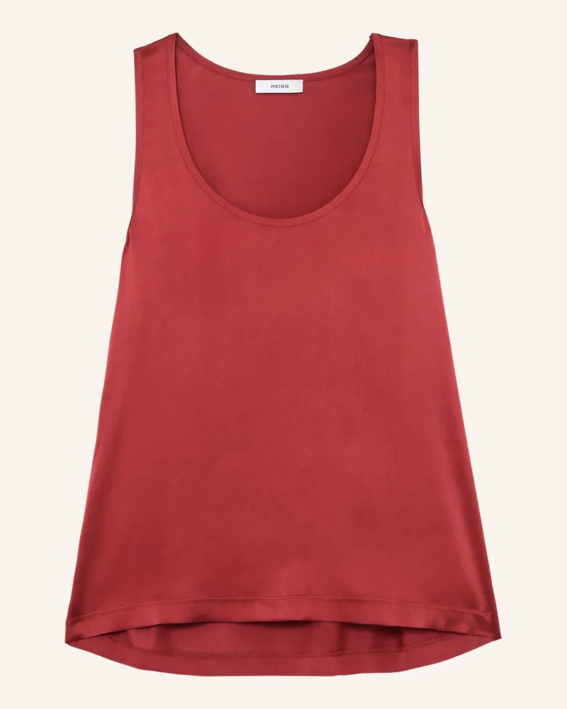 Reiss Top RUBY im Materialmix Dunkelrot