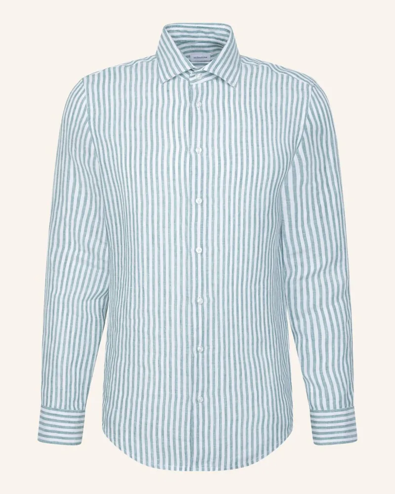 Seidensticker Leinenhemd Slim Fit blau Türkis