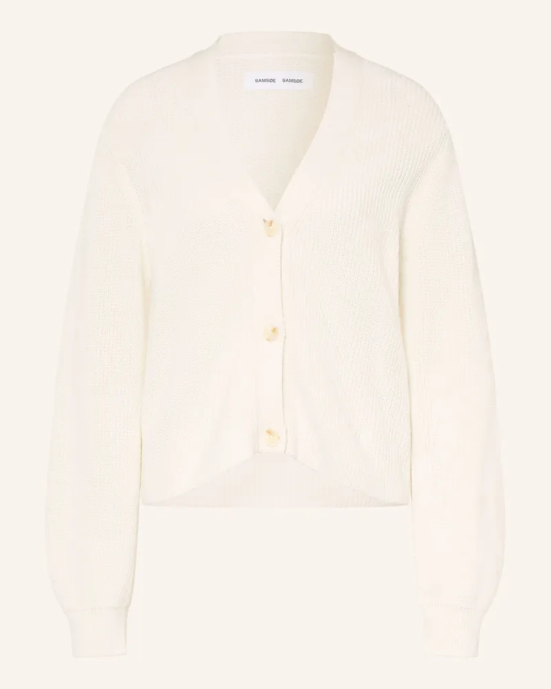 Samsøe & Samsøe Strickjacke Sapolly weiss Ecru