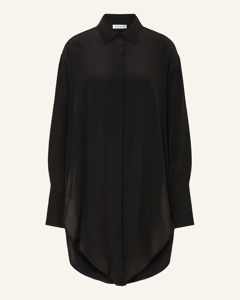 Victoria Beckham Hemdbluse aus Seide Schwarz