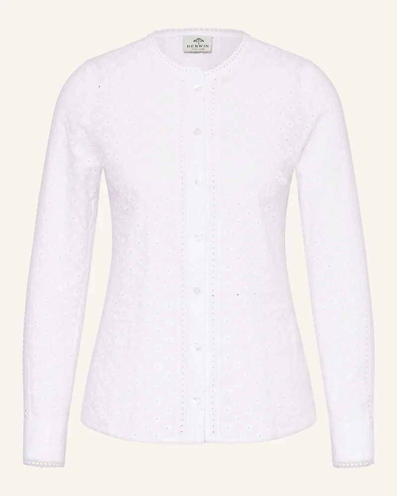 Berwin & Wolff Trachtenbluse Aus Lochspitze weiss Weiss