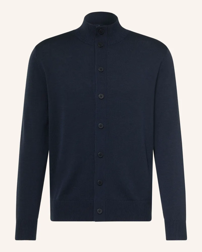 Olymp Strickjacke Aus Merinowolle blau Dunkelblau