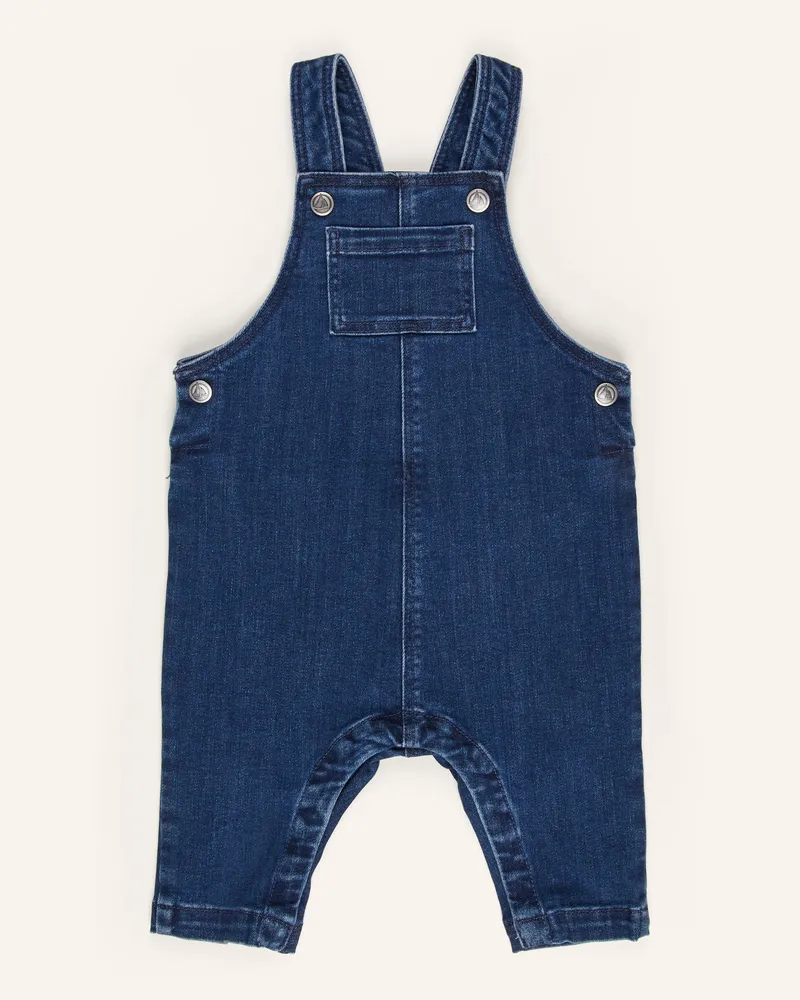 Petit Bateau Jeans-Latzhose blau Dunkelblau