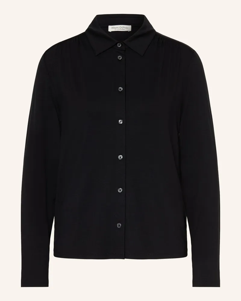 Marc O'Polo Hemdbluse Aus Jersey schwarz Schwarz