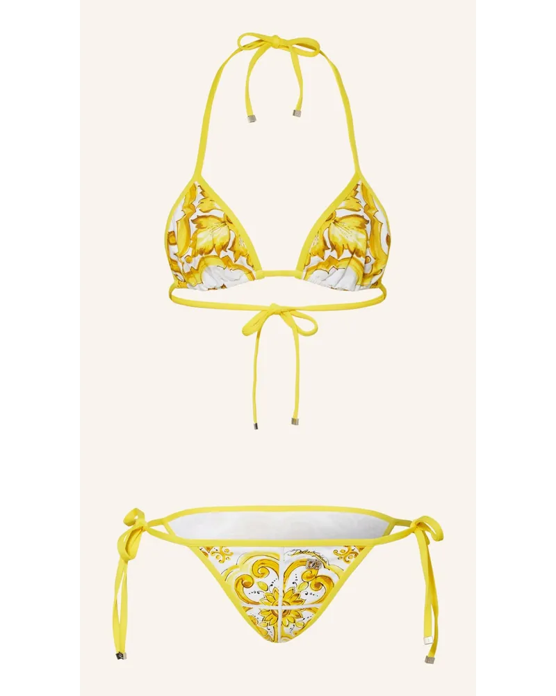 Dolce & Gabbana Triangel-Bikini Gelb