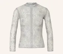 Trachtenbluse Lina Aus Spitze Mit 3/4-Arm grau