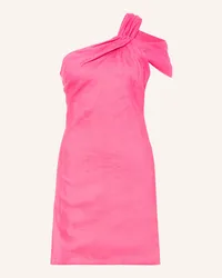 Maje One-Shoulder-Kleid mit Leinen Pink