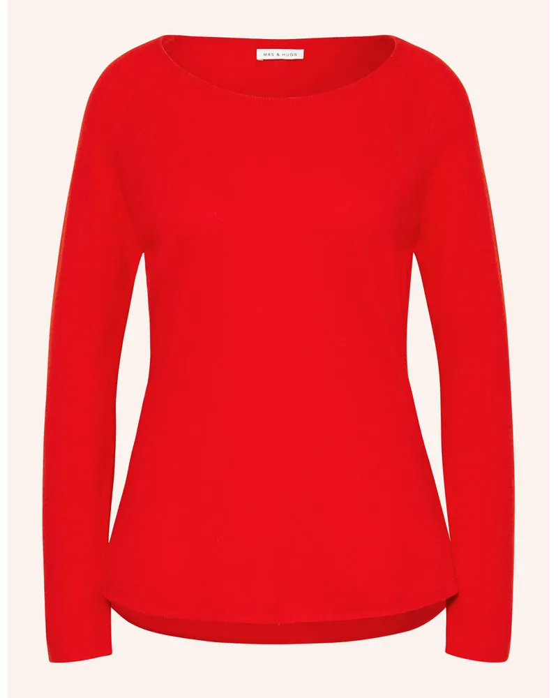 Mrs & HUGS Cashmere-Pullover Rot