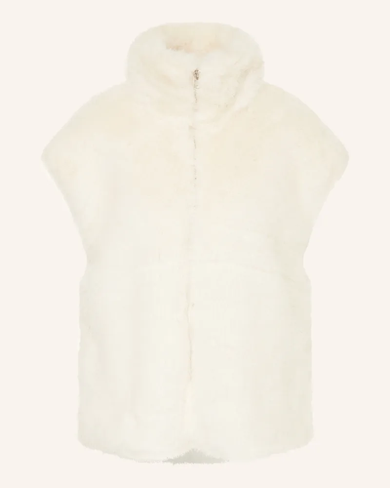 OH APRIL Kunstpelz-Weste Trixie blau Weiss