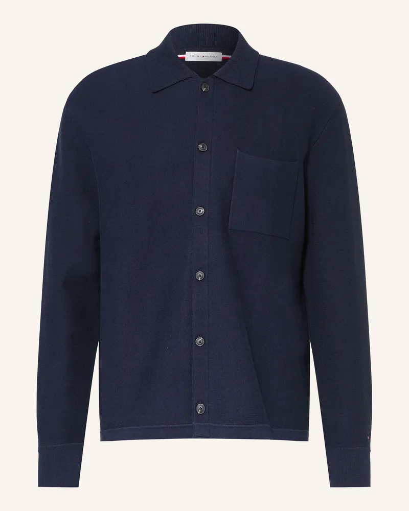 Tommy Hilfiger Strickjacke blau Dunkelblau