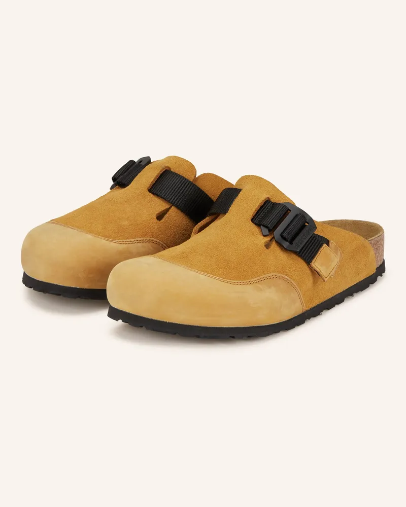 Birkenstock Pantoletten Boston Nova 2.0 braun Dunkelgelb