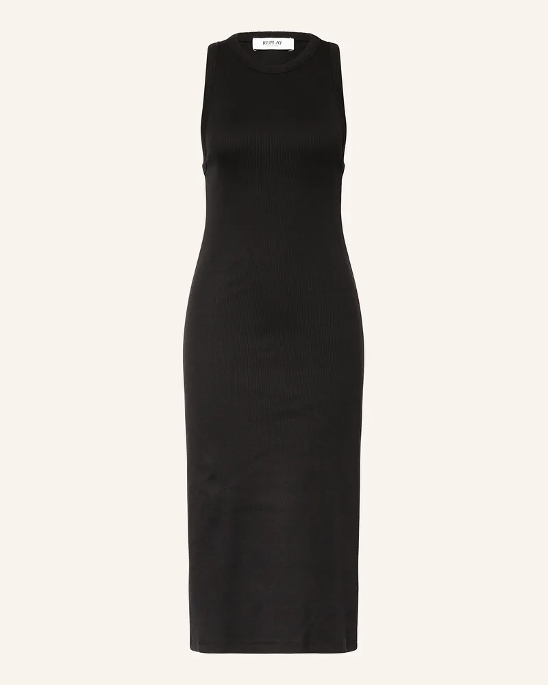 Replay Jerseykleid Schwarz