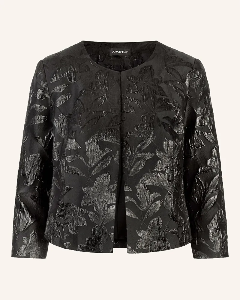 Apart Jacquard-Bolero Mit 3/4-Arm schwarz Schwarz