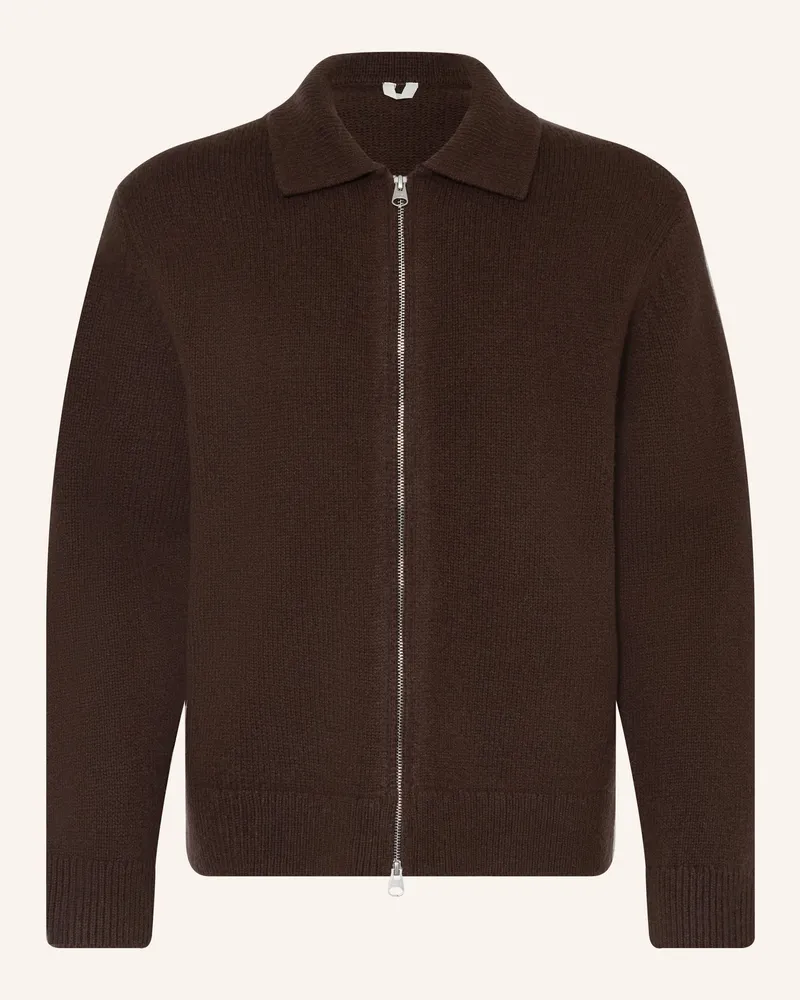 Arket Strickjacke braun Dunkelbraun