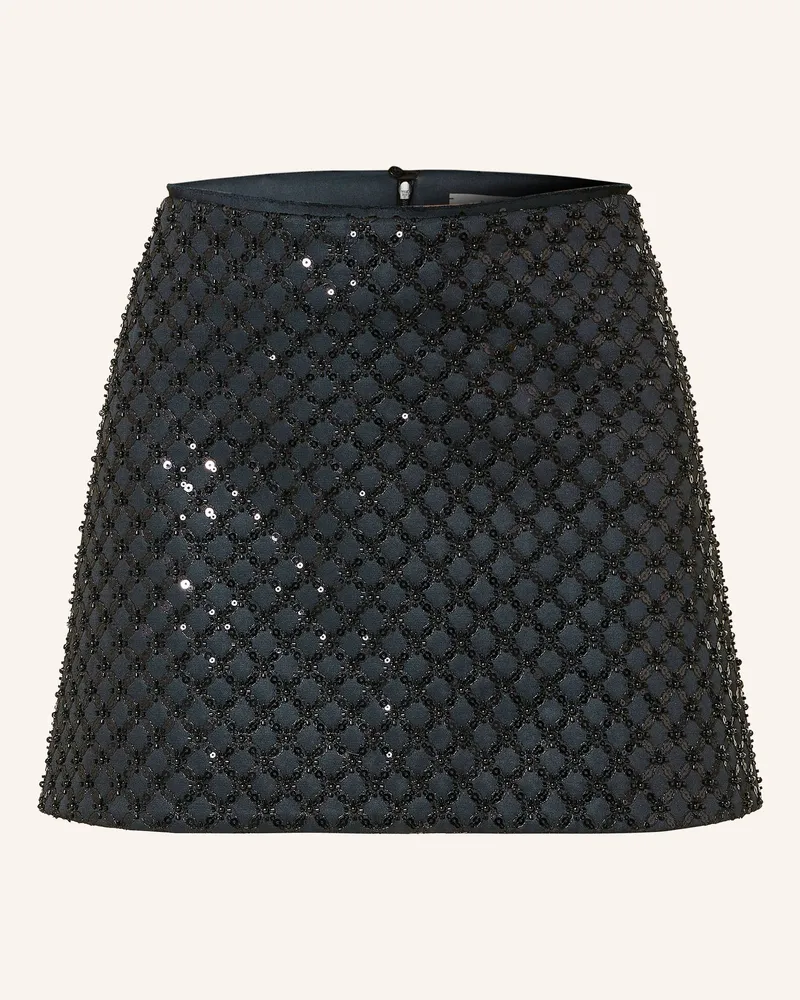 Dorothee Schumacher Rock SPARKLING STATEMENT mit Pailletten und Schmucksteinen Dunkelgrau
