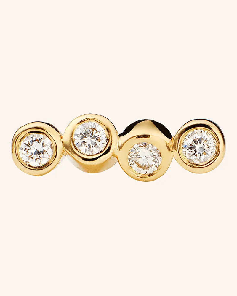 Ariane Ernst Ohrstecker THE ONE STUD NO.4 aus 18 Karat Weißgold mit Diamanten Gold